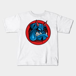 Francky the Bulldog in satanic mode Kids T-Shirt